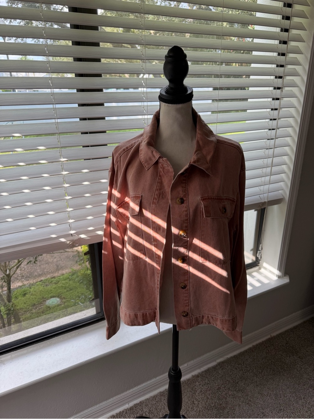 NWT Jane & Delancey Women's Dusty Rose Button-Up Jacket Shirt